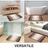 image:imageOLANLY Bathroom Rugs Sets 4 Piece Soft Microfiber Absorbent Bath Mat UShaped Contour Toilet Mat and Toilet Lid Cover Quick Dry Machine Washable Toilet Cover and Rug Set for Bathroom GreyBrown