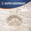 image:imageOLANLY Bathroom Rugs Sets 4 Piece Soft Microfiber Absorbent Bath Mat UShaped Contour Toilet Mat and Toilet Lid Cover Quick Dry Machine Washable Toilet Cover and Rug Set for Bathroom GreyLight Beige
