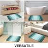 image:imageOLANLY Bathroom Rugs Sets 4 Piece Soft Microfiber Absorbent Bath Mat UShaped Contour Toilet Mat and Toilet Lid Cover Quick Dry Machine Washable Toilet Cover and Rug Set for Bathroom GreyBlackish Green