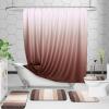 image:imageOLANLY Bathroom Rugs Sets 4 Piece Soft Microfiber Absorbent Bath Mat UShaped Contour Toilet Mat and Toilet Lid Cover Quick Dry Machine Washable Toilet Cover and Rug Set for Bathroom GreyBrown
