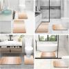 image:imageOLANLY Bathroom Rugs Sets 4 Piece Soft Microfiber Absorbent Bath Mat UShaped Contour Toilet Mat and Toilet Lid Cover Quick Dry Machine Washable Toilet Cover and Rug Set for Bathroom GreyBeige