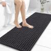 image:imageOLANLY Bathroom Rug Mat 30x20 Thick Soft and Absorbent Chenille Bath Mat NonSlip Rubber Backing Machine Washable Quick Dry Bath Rugs for Tub Shower Floor Home Decor Accessories GreyDark Grey