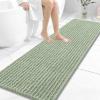 image:imageOLANLY Bathroom Rug Mat 30x20 Thick Soft and Absorbent Chenille Bath Mat NonSlip Rubber Backing Machine Washable Quick Dry Bath Rugs for Tub Shower Floor Home Decor Accessories GreySage Green