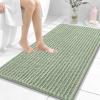 image:imageOLANLY Bathroom Rug Mat 30x20 Thick Soft and Absorbent Chenille Bath Mat NonSlip Rubber Backing Machine Washable Quick Dry Bath Rugs for Tub Shower Floor Home Decor Accessories GreySage Green