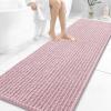 image:imageOLANLY Bathroom Rug Mat 30x20 Thick Soft and Absorbent Chenille Bath Mat NonSlip Rubber Backing Machine Washable Quick Dry Bath Rugs for Tub Shower Floor Home Decor Accessories GreyDusty Rose