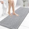 image:imageOLANLY Bathroom Rug Mat 30x20 Thick Soft and Absorbent Chenille Bath Mat NonSlip Rubber Backing Machine Washable Quick Dry Bath Rugs for Tub Shower Floor Home Decor Accessories GreyLight Grey