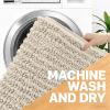 image:imageOLANLY Bathroom Rug Mat 30x20 Thick Soft and Absorbent Chenille Bath Mat NonSlip Rubber Backing Machine Washable Quick Dry Bath Rugs for Tub Shower Floor Home Decor Accessories GreySand