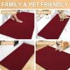 image:imageOLANLY Bathroom Rug Mat 30x20 Thick Soft and Absorbent Chenille Bath Mat NonSlip Rubber Backing Machine Washable Quick Dry Bath Rugs for Tub Shower Floor Home Decor Accessories GreyBurgundy