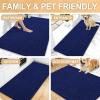 image:imageOLANLY Bathroom Rug Mat 30x20 Thick Soft and Absorbent Chenille Bath Mat NonSlip Rubber Backing Machine Washable Quick Dry Bath Rugs for Tub Shower Floor Home Decor Accessories GreyNavy Blue