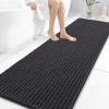image:imageOLANLY Bathroom Rug Mat 30x20 Thick Soft and Absorbent Chenille Bath Mat NonSlip Rubber Backing Machine Washable Quick Dry Bath Rugs for Tub Shower Floor Home Decor Accessories GreyDark Grey