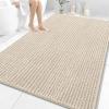image:imageOLANLY Bathroom Rug Mat 30x20 Thick Soft and Absorbent Chenille Bath Mat NonSlip Rubber Backing Machine Washable Quick Dry Bath Rugs for Tub Shower Floor Home Decor Accessories GreySand