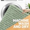 image:imageOLANLY Bathroom Rug Mat 30x20 Thick Soft and Absorbent Chenille Bath Mat NonSlip Rubber Backing Machine Washable Quick Dry Bath Rugs for Tub Shower Floor Home Decor Accessories GreySage Green