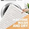 image:imageOLANLY Bathroom Rug Mat 30x20 Thick Soft and Absorbent Chenille Bath Mat NonSlip Rubber Backing Machine Washable Quick Dry Bath Rugs for Tub Shower Floor Home Decor Accessories GreyIvory