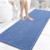 image:imageOLANLY Bathroom Rug Mat 30x20 Thick Soft and Absorbent Chenille Bath Mat NonSlip Rubber Backing Machine Washable Quick Dry Bath Rugs for Tub Shower Floor Home Decor Accessories GreyCornflower Blue