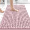 image:imageOLANLY Bathroom Rug Mat 30x20 Thick Soft and Absorbent Chenille Bath Mat NonSlip Rubber Backing Machine Washable Quick Dry Bath Rugs for Tub Shower Floor Home Decor Accessories GreyDusty Rose
