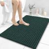 image:imageOLANLY Bathroom Rug Mat 30x20 Thick Soft and Absorbent Chenille Bath Mat NonSlip Rubber Backing Machine Washable Quick Dry Bath Rugs for Tub Shower Floor Home Decor Accessories GreyBlackish Green