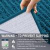 image:imageOLANLY Bathroom Rug Mat 30x20 Thick Soft and Absorbent Chenille Bath Mat NonSlip Rubber Backing Machine Washable Quick Dry Bath Rugs for Tub Shower Floor Home Decor Accessories GreyPeacock Blue