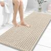image:imageOLANLY Bathroom Rug Mat 30x20 Thick Soft and Absorbent Chenille Bath Mat NonSlip Rubber Backing Machine Washable Quick Dry Bath Rugs for Tub Shower Floor Home Decor Accessories GreySand