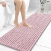 image:imageOLANLY Bathroom Rug Mat 30x20 Thick Soft and Absorbent Chenille Bath Mat NonSlip Rubber Backing Machine Washable Quick Dry Bath Rugs for Tub Shower Floor Home Decor Accessories GreyDusty Rose