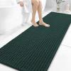 image:imageOLANLY Bathroom Rug Mat 30x20 Thick Soft and Absorbent Chenille Bath Mat NonSlip Rubber Backing Machine Washable Quick Dry Bath Rugs for Tub Shower Floor Home Decor Accessories GreyBlackish Green