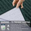 image:imageOLANLY Bathroom Rug Mat 30x20 Thick Soft and Absorbent Chenille Bath Mat NonSlip Rubber Backing Machine Washable Quick Dry Bath Rugs for Tub Shower Floor Home Decor Accessories GreyBlackish Green