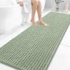 image:imageOLANLY Bathroom Rug Mat 30x20 Thick Soft and Absorbent Chenille Bath Mat NonSlip Rubber Backing Machine Washable Quick Dry Bath Rugs for Tub Shower Floor Home Decor Accessories GreySage Green