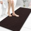 image:imageOLANLY Bathroom Rug Mat 30x20 Thick Soft and Absorbent Chenille Bath Mat NonSlip Rubber Backing Machine Washable Quick Dry Bath Rugs for Tub Shower Floor Home Decor Accessories GreyBrown