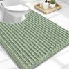 image:imageOLANLY Bathroom Rug Mat 30x20 Thick Soft and Absorbent Chenille Bath Mat NonSlip Rubber Backing Machine Washable Quick Dry Bath Rugs for Tub Shower Floor Home Decor Accessories GreySage Green