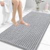 image:imageOLANLY Bathroom Rug Mat 30x20 Thick Soft and Absorbent Chenille Bath Mat NonSlip Rubber Backing Machine Washable Quick Dry Bath Rugs for Tub Shower Floor Home Decor Accessories GreyLight Grey