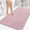image:imageOLANLY Bathroom Rug Mat 30x20 Thick Soft and Absorbent Chenille Bath Mat NonSlip Rubber Backing Machine Washable Quick Dry Bath Rugs for Tub Shower Floor Home Decor Accessories GreyDusty Rose
