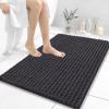 image:imageOLANLY Bathroom Rug Mat 30x20 Thick Soft and Absorbent Chenille Bath Mat NonSlip Rubber Backing Machine Washable Quick Dry Bath Rugs for Tub Shower Floor Home Decor Accessories GreyDark Grey
