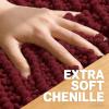 image:imageOLANLY Bathroom Rug Mat 30x20 Thick Soft and Absorbent Chenille Bath Mat NonSlip Rubber Backing Machine Washable Quick Dry Bath Rugs for Tub Shower Floor Home Decor Accessories GreyBurgundy