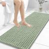 image:imageOLANLY Bathroom Rug Mat 30x20 Thick Soft and Absorbent Chenille Bath Mat NonSlip Rubber Backing Machine Washable Quick Dry Bath Rugs for Tub Shower Floor Home Decor Accessories GreySage Green