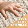 image:imageOLANLY Bathroom Rug Mat 30x20 Thick Soft and Absorbent Chenille Bath Mat NonSlip Rubber Backing Machine Washable Quick Dry Bath Rugs for Tub Shower Floor Home Decor Accessories GreySand