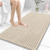 image:imageOLANLY Bathroom Rug Mat 30x20 Thick Soft and Absorbent Chenille Bath Mat NonSlip Rubber Backing Machine Washable Quick Dry Bath Rugs for Tub Shower Floor Home Decor Accessories GreySand