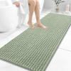 image:imageOLANLY Bathroom Rug Mat 30x20 Thick Soft and Absorbent Chenille Bath Mat NonSlip Rubber Backing Machine Washable Quick Dry Bath Rugs for Tub Shower Floor Home Decor Accessories GreySage Green