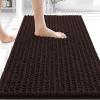 image:imageOLANLY Bathroom Rug Mat 30x20 Thick Soft and Absorbent Chenille Bath Mat NonSlip Rubber Backing Machine Washable Quick Dry Bath Rugs for Tub Shower Floor Home Decor Accessories GreyBrown