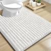 image:imageOLANLY Bathroom Rug Mat 30x20 Thick Soft and Absorbent Chenille Bath Mat NonSlip Rubber Backing Machine Washable Quick Dry Bath Rugs for Tub Shower Floor Home Decor Accessories GreyIvory