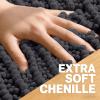 image:imageOLANLY Bathroom Rug Mat 30x20 Thick Soft and Absorbent Chenille Bath Mat NonSlip Rubber Backing Machine Washable Quick Dry Bath Rugs for Tub Shower Floor Home Decor Accessories GreyDark Grey