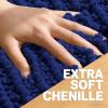 image:imageOLANLY Bathroom Rug Mat 30x20 Thick Soft and Absorbent Chenille Bath Mat NonSlip Rubber Backing Machine Washable Quick Dry Bath Rugs for Tub Shower Floor Home Decor Accessories GreyNavy Blue