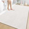 image:imageOLANLY Bathroom Rug Mat 30x20 Thick Soft and Absorbent Chenille Bath Mat NonSlip Rubber Backing Machine Washable Quick Dry Bath Rugs for Tub Shower Floor Home Decor Accessories GreyIvory