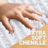 image:imageOLANLY Bathroom Rug Mat 30x20 Thick Soft and Absorbent Chenille Bath Mat NonSlip Rubber Backing Machine Washable Quick Dry Bath Rugs for Tub Shower Floor Home Decor Accessories GreyWhite