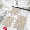 image:imageOLANLY Bathroom Rug Mat 30x20 Thick Soft and Absorbent Chenille Bath Mat NonSlip Rubber Backing Machine Washable Quick Dry Bath Rugs for Tub Shower Floor Home Decor Accessories GreySand