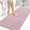 image:imageOLANLY Bathroom Rug Mat 30x20 Thick Soft and Absorbent Chenille Bath Mat NonSlip Rubber Backing Machine Washable Quick Dry Bath Rugs for Tub Shower Floor Home Decor Accessories GreyDusty Rose