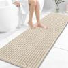 image:imageOLANLY Bathroom Rug Mat 30x20 Thick Soft and Absorbent Chenille Bath Mat NonSlip Rubber Backing Machine Washable Quick Dry Bath Rugs for Tub Shower Floor Home Decor Accessories GreySand