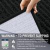 image:imageOLANLY Bathroom Rug Mat 30x20 Thick Soft and Absorbent Chenille Bath Mat NonSlip Rubber Backing Machine Washable Quick Dry Bath Rugs for Tub Shower Floor Home Decor Accessories GreyBlack
