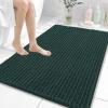 image:imageOLANLY Bathroom Rug Mat 30x20 Thick Soft and Absorbent Chenille Bath Mat NonSlip Rubber Backing Machine Washable Quick Dry Bath Rugs for Tub Shower Floor Home Decor Accessories GreyBlackish Green