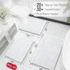 image:imageOLANLY Bathroom Rug Mat 30x20 Thick Soft and Absorbent Chenille Bath Mat NonSlip Rubber Backing Machine Washable Quick Dry Bath Rugs for Tub Shower Floor Home Decor Accessories GreyWhite