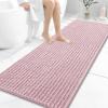 image:imageOLANLY Bathroom Rug Mat 30x20 Thick Soft and Absorbent Chenille Bath Mat NonSlip Rubber Backing Machine Washable Quick Dry Bath Rugs for Tub Shower Floor Home Decor Accessories GreyDusty Rose