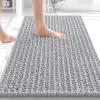 image:imageOLANLY Bathroom Rug Mat 30x20 Thick Soft and Absorbent Chenille Bath Mat NonSlip Rubber Backing Machine Washable Quick Dry Bath Rugs for Tub Shower Floor Home Decor Accessories GreyLight Grey